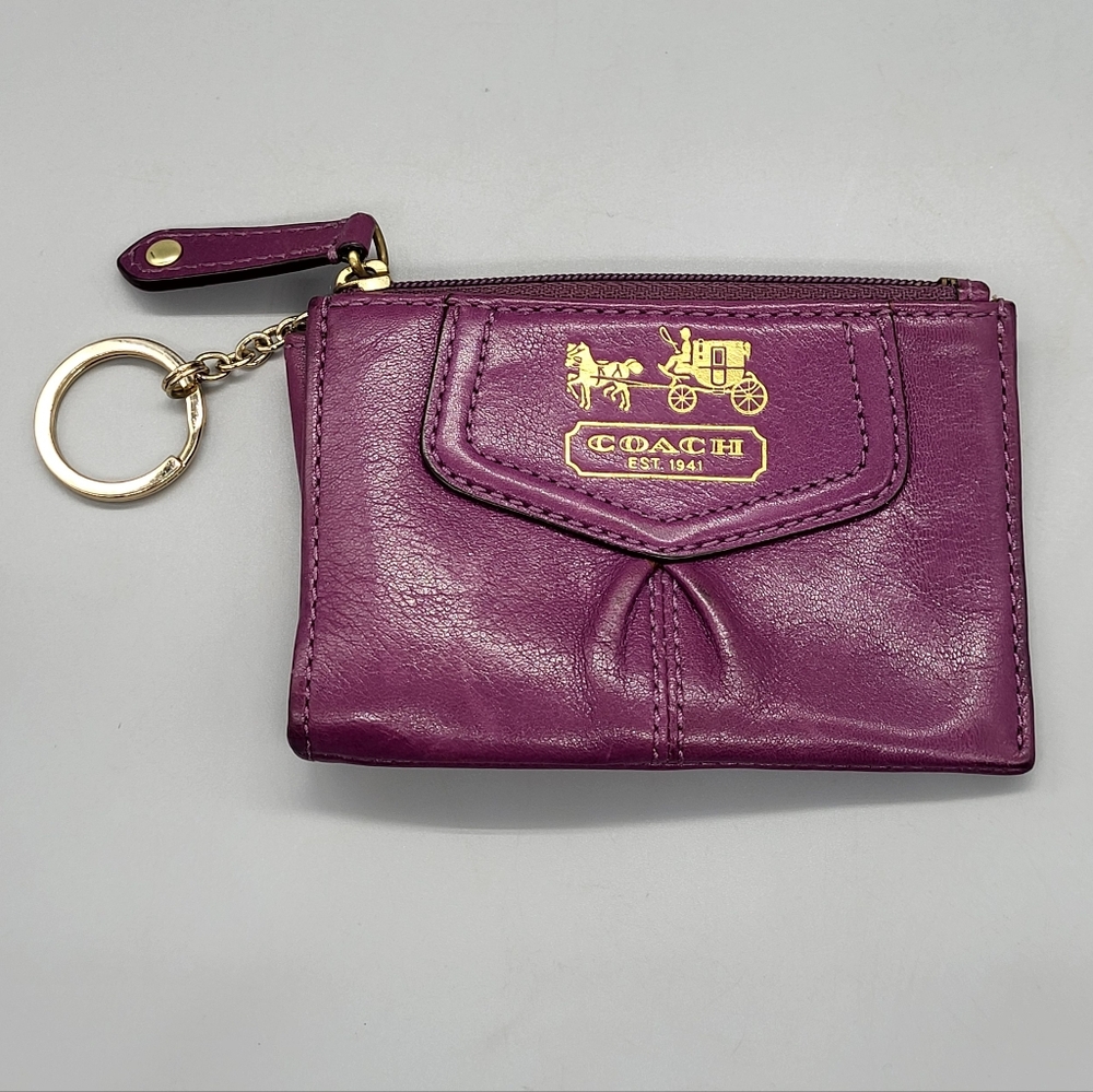 Coach Madison Leather Mini Skinny Card Case